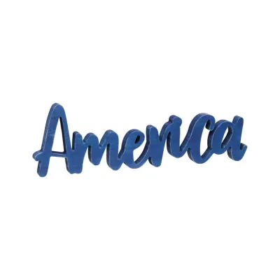 America Word Cutout (Blue)