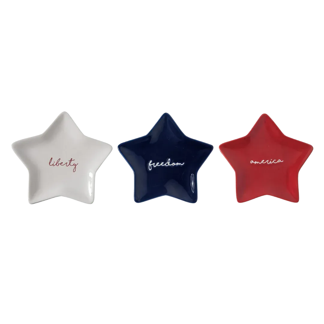 Dol Simple Americana Star Plate 3 Asst
