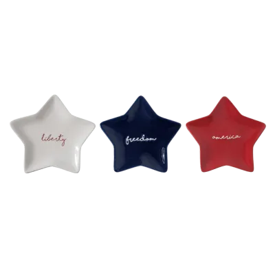 Dol Simple Americana Star Plate 3 Asst