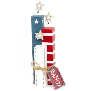 Chunky wood Firework trio