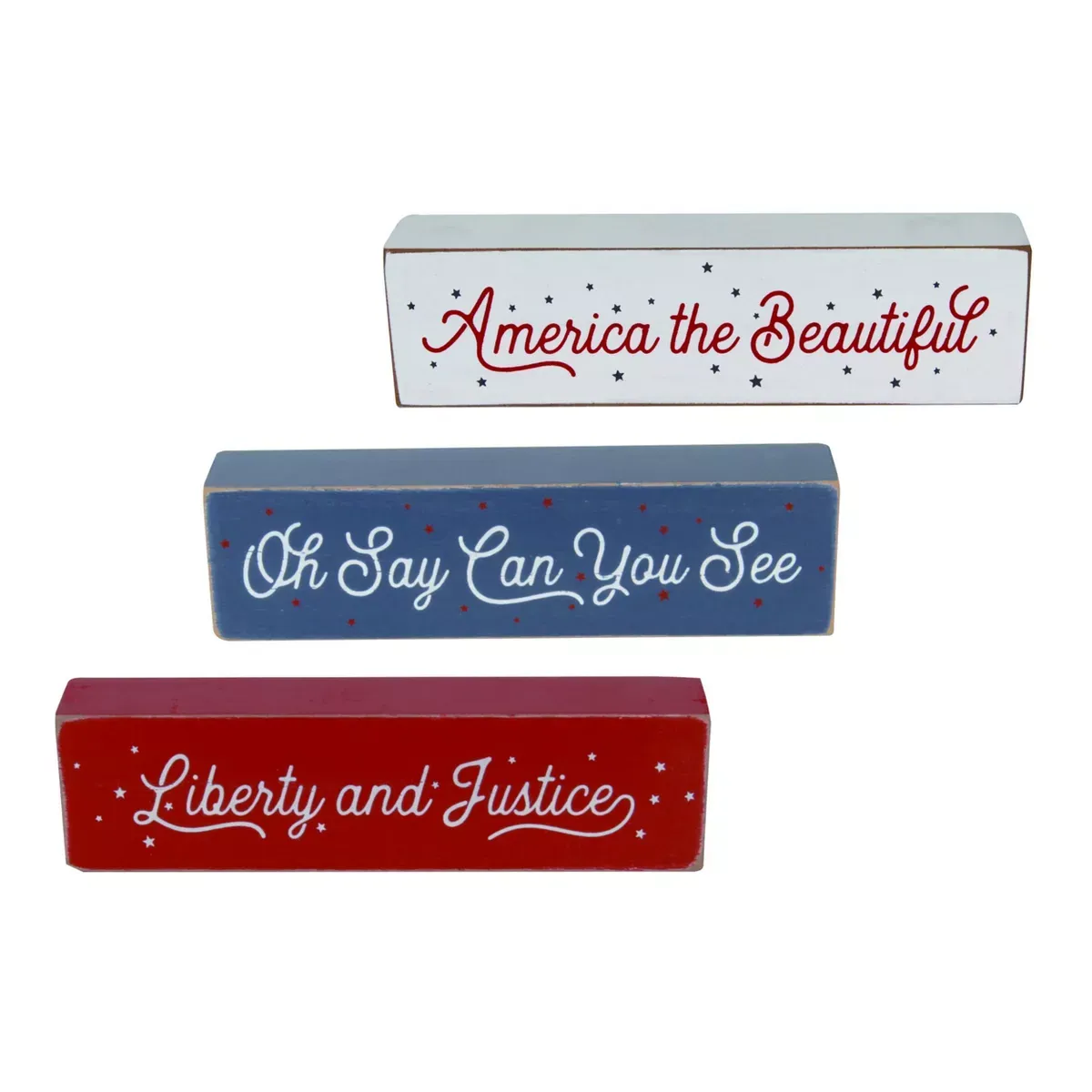 Patriotic Block Decor 3 asst styles