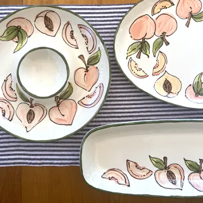 Peach Oval Platter