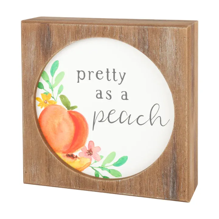 Pretty as a peach layered sign