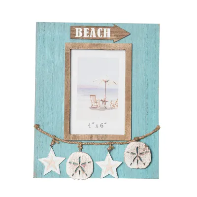 Blue Beach Sand Dollar/Starfish 4x6&quot; Frame