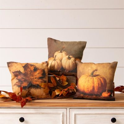 Mini Pillows - Pumpkin and Leaf
