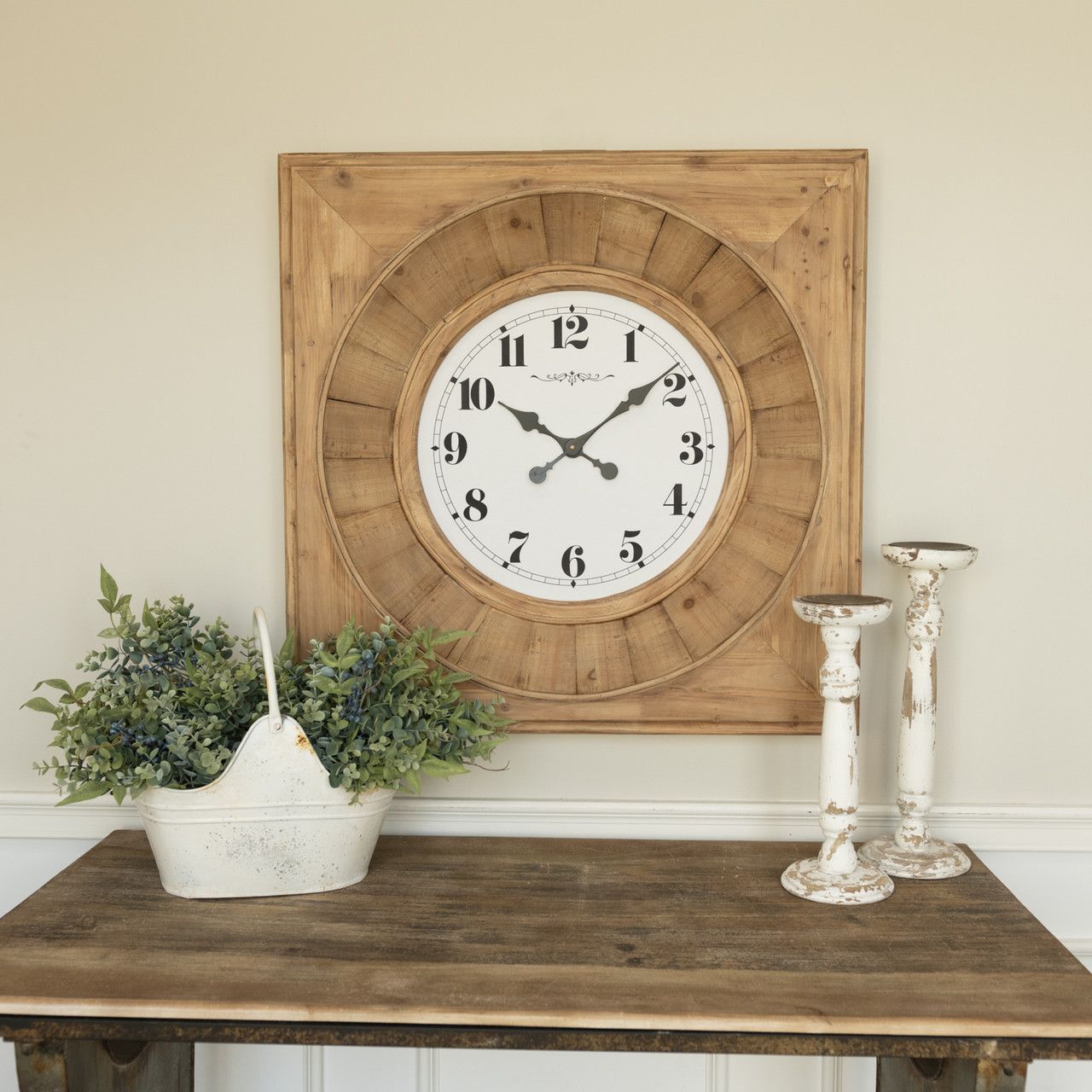30&quot; SQUARE PARQUET CLOCK