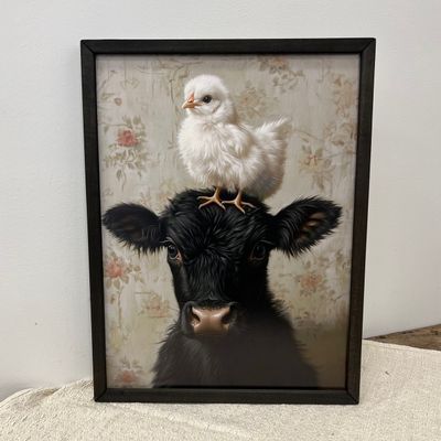 Cow and Chicken 12x18