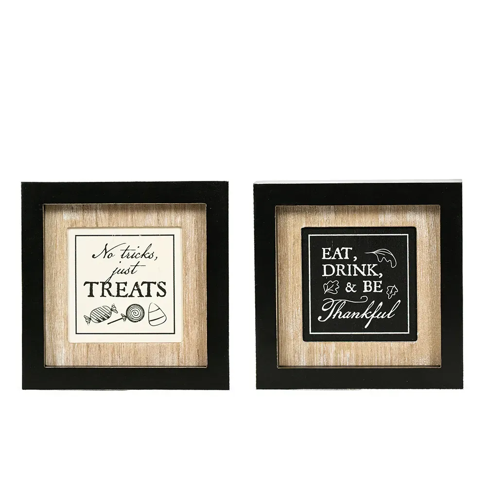 Treats and Eat/Thankful Fall Reversible sign