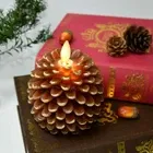 Large LED Pinecone Candle