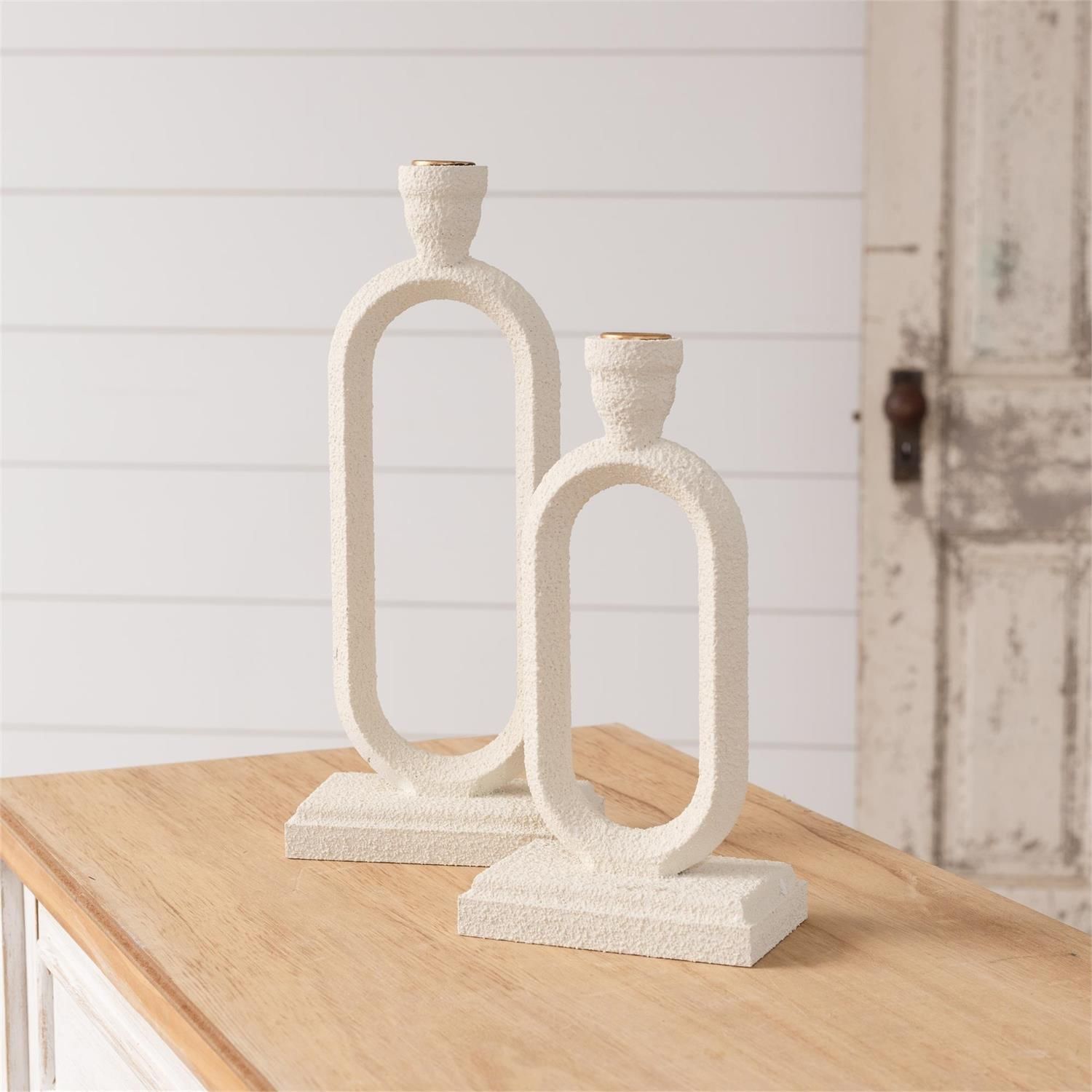 Stucco Finish Candle Large