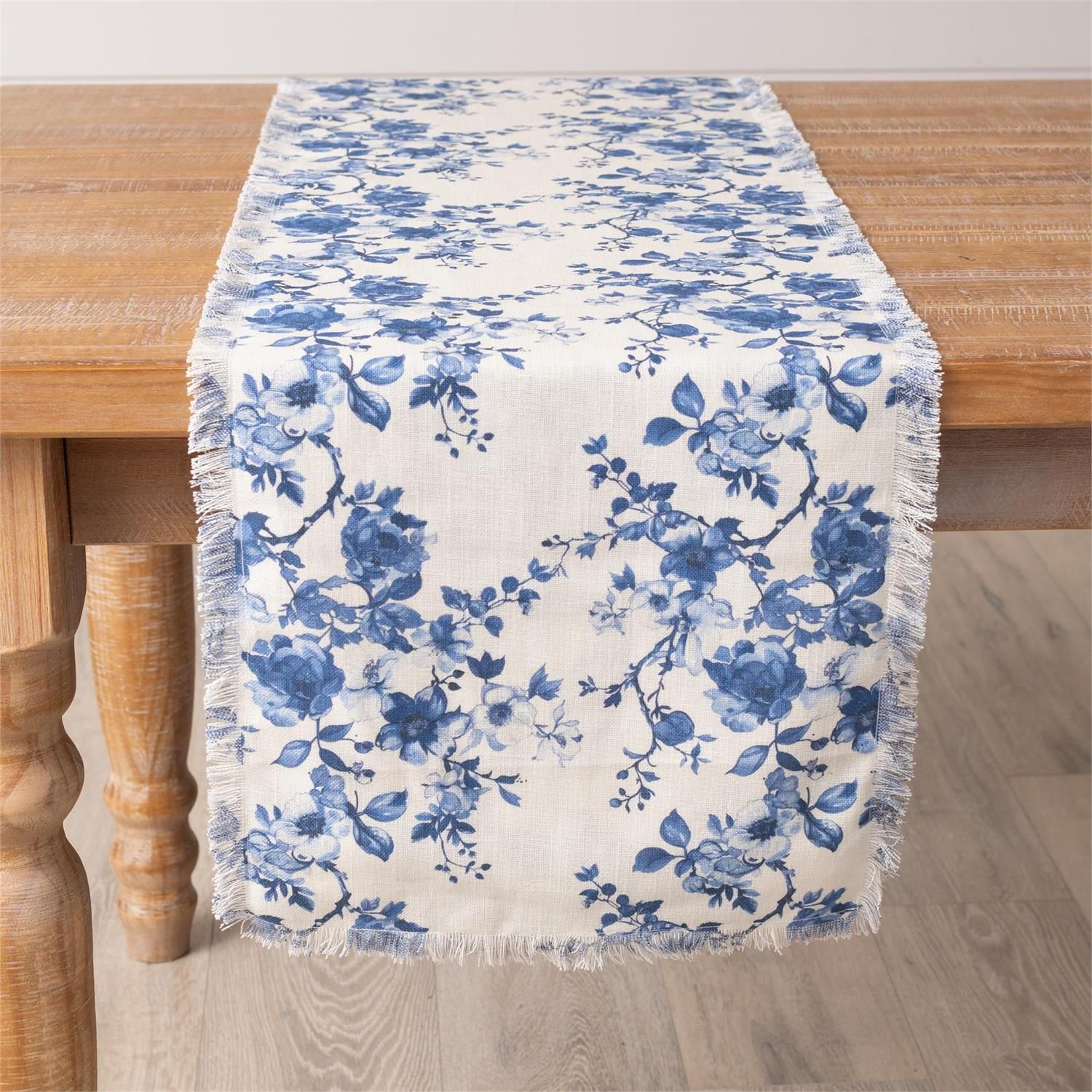 Table Runner - Blue Floral Motif