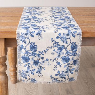 Table Runner - Blue Floral Motif