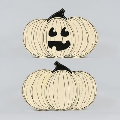 6x4x1 reversible wood cutout (PUMPKIN) multicolor The Adams Family Collection