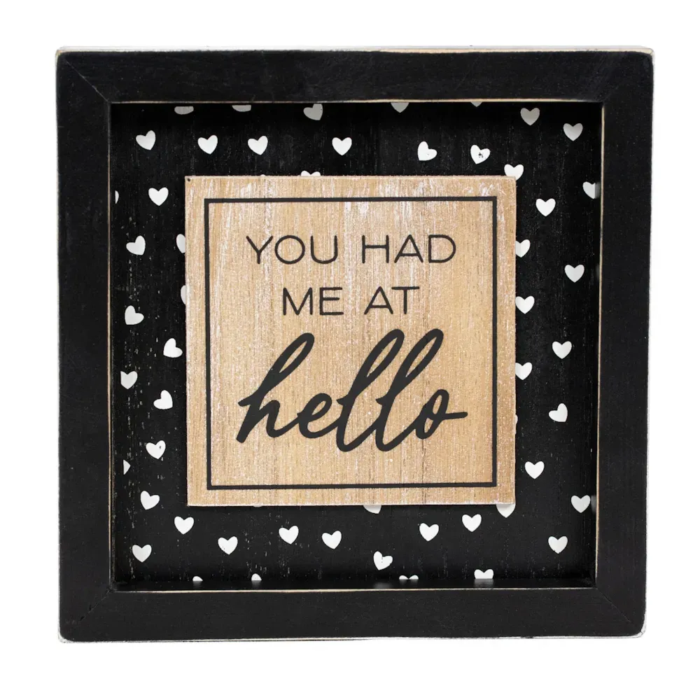 You &amp; Me  wood frame sign (DIBS/HELLO)