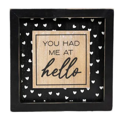 You &amp; Me  wood frame sign (DIBS/HELLO)