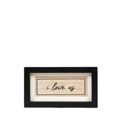 You &amp; Me wood frame sign (KEY/LOVE) multi