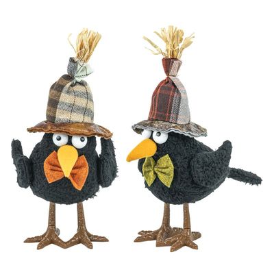 Fall Harvest Crow Tabletop 2 Assorted