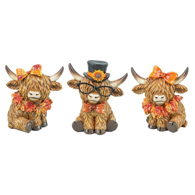 Harvest Highland Cow Tabletop (3 Assorted)