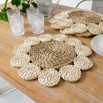 Braided Natural Straw Placemats 15&quot;