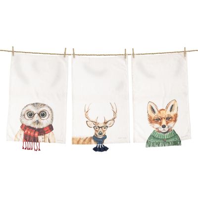 Tea Towels - Cozy Critters (3)