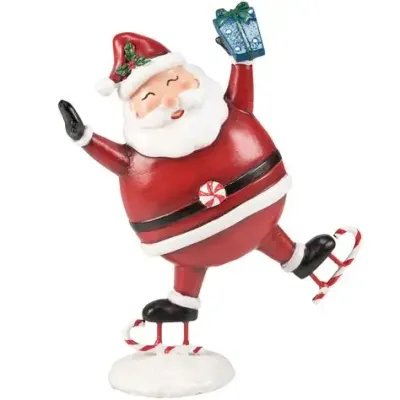 Figurine - Skating Santa