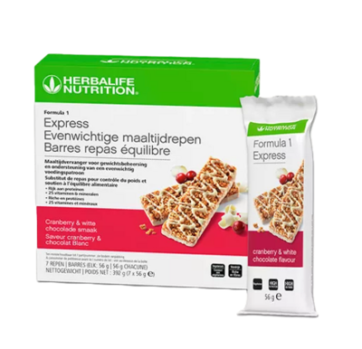 Formula 1 Express Evenwichtige maaltijdrepen Cranberry & Witte Chocolade 7x56g