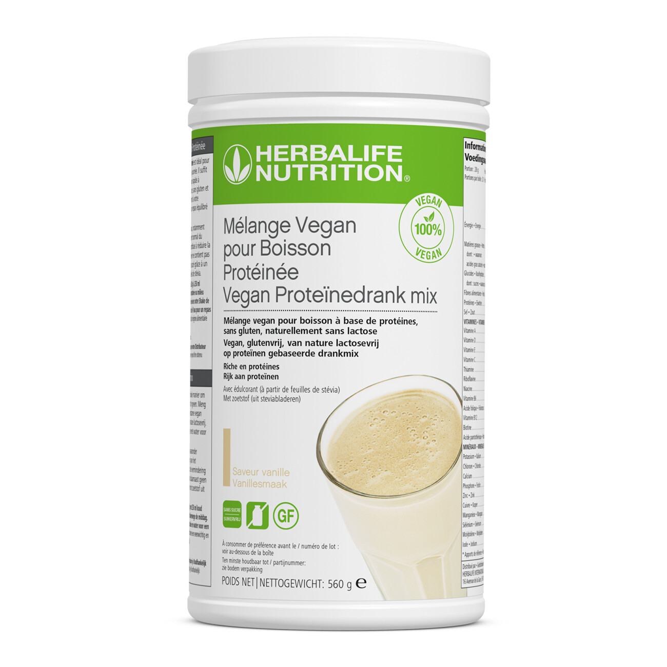 Vegan Proteïnedrank Mix Vanille 560g