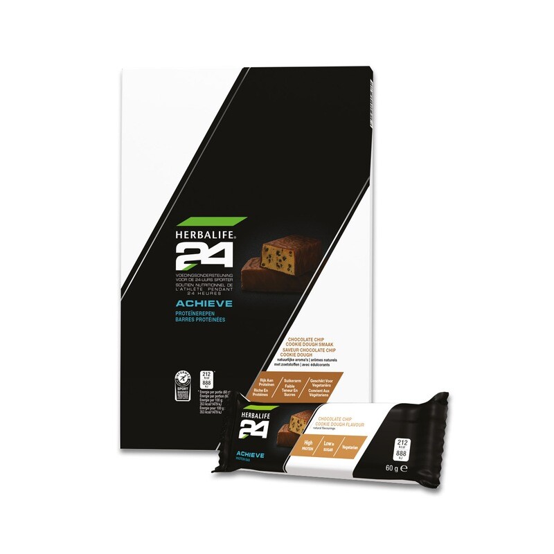Herbalife24 Achieve Proteïnereep Chocolate Chip Cookie Dough 6x60g