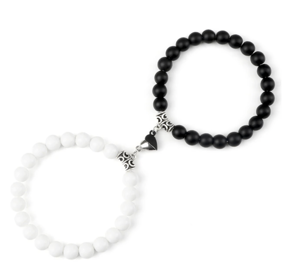 Natural Stone Magnetic Bracelets {Set of 2}