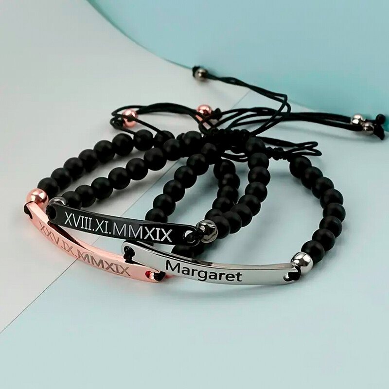 Personalized Natural Stone Bracelet