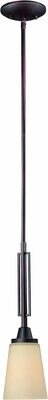 Wright Mini Pendant Espresso finish with Champagne Glass