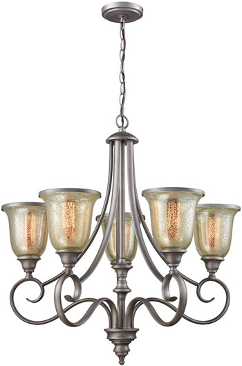 Georgetown 5-Light Chandelier Mercury Glass