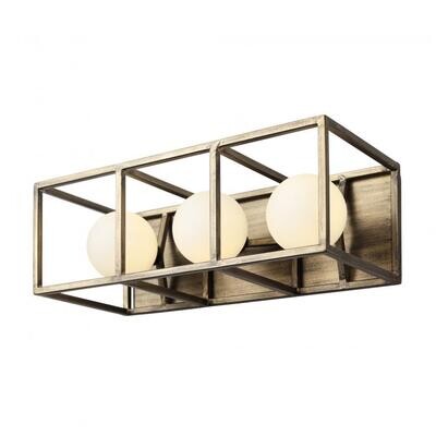 Plaza 3-Light Vanity Havana Gold/Carbon