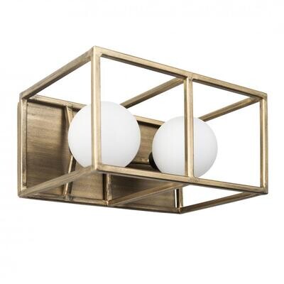 Plaza 2-Light Vanity Havana Gold/Carbon