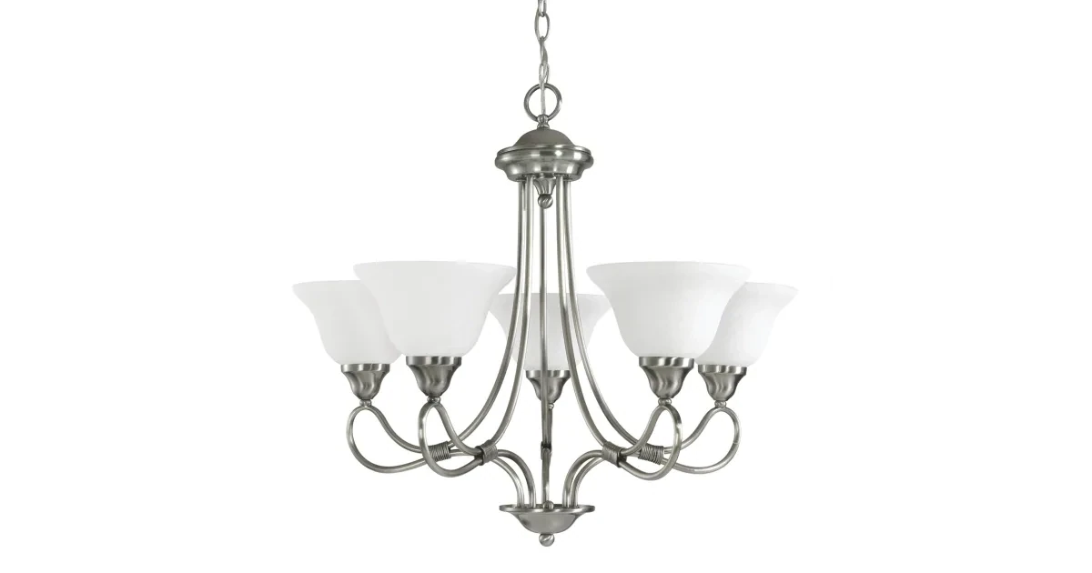 Stafford 5-Light Chandelier in Antique Pewter