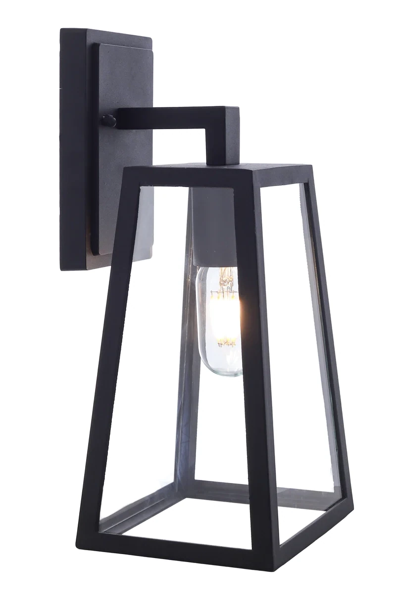 Contemporary Outdoor Wall Light Matte Black