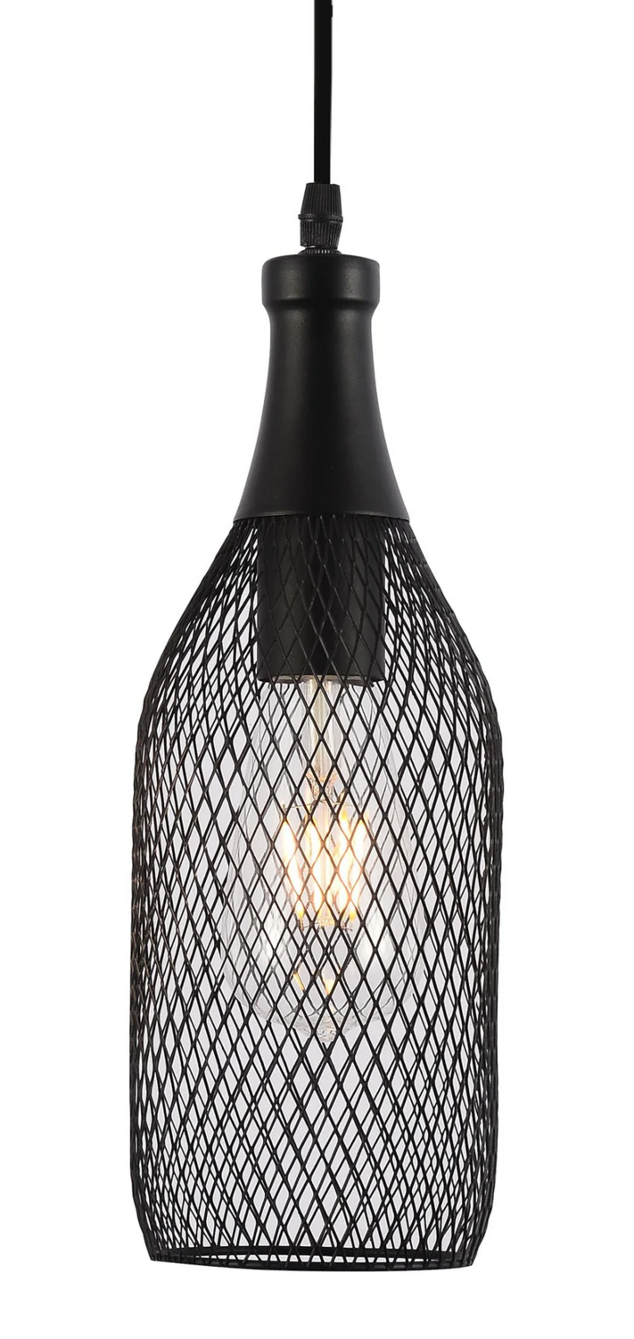 Mesh1-Light Pendant in Matte Black