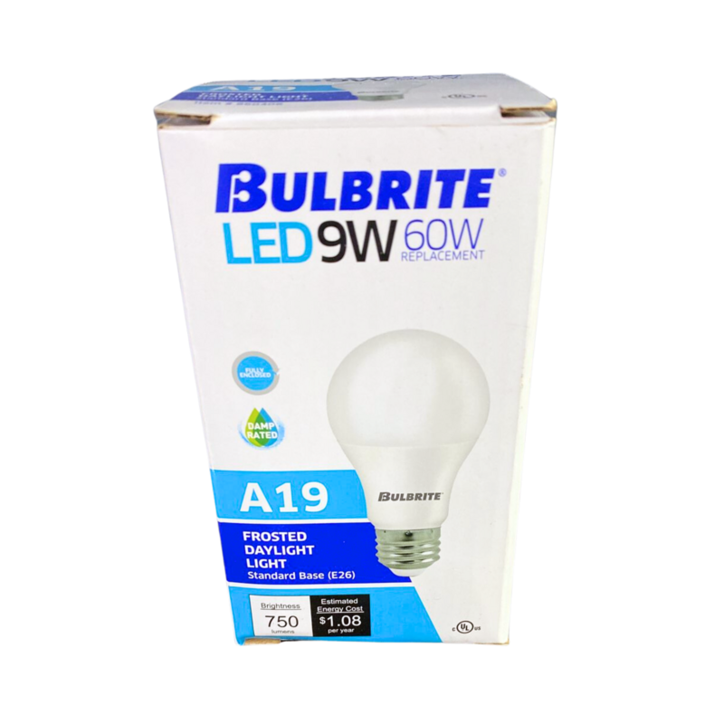 9W LED A19 Bulb 6500K Non-Dimmable 120V
