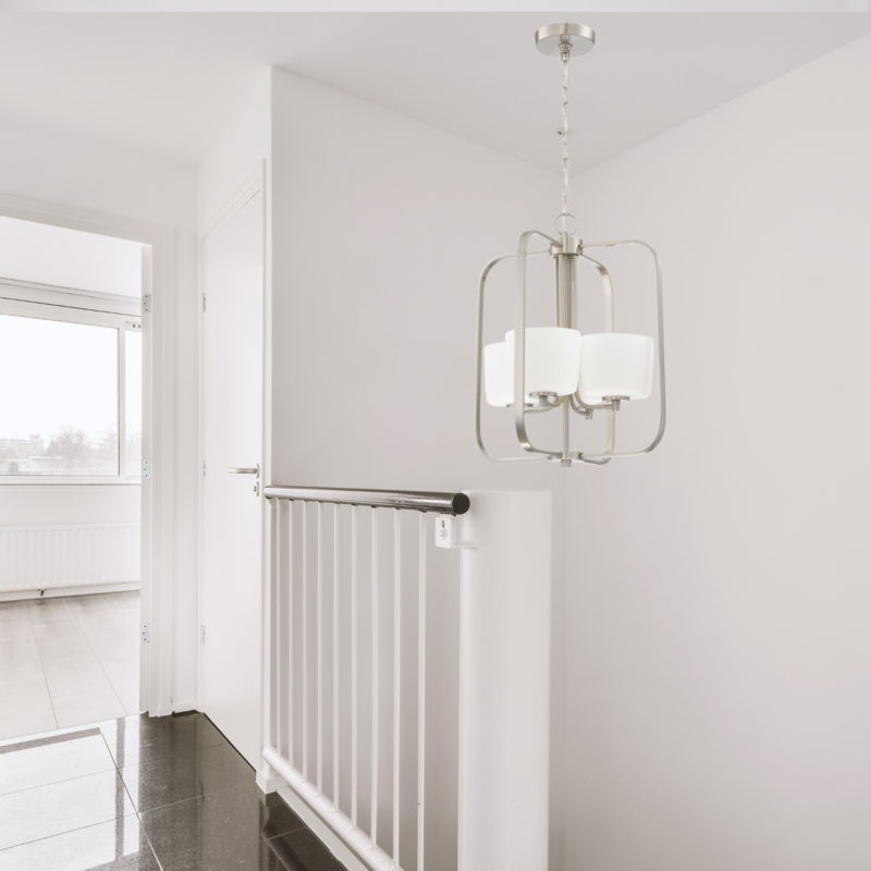 Clarendon Chandelier Brushed Polished Nickel