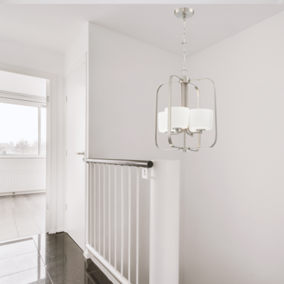 Clarendon Chandelier Brushed Polished Nickel