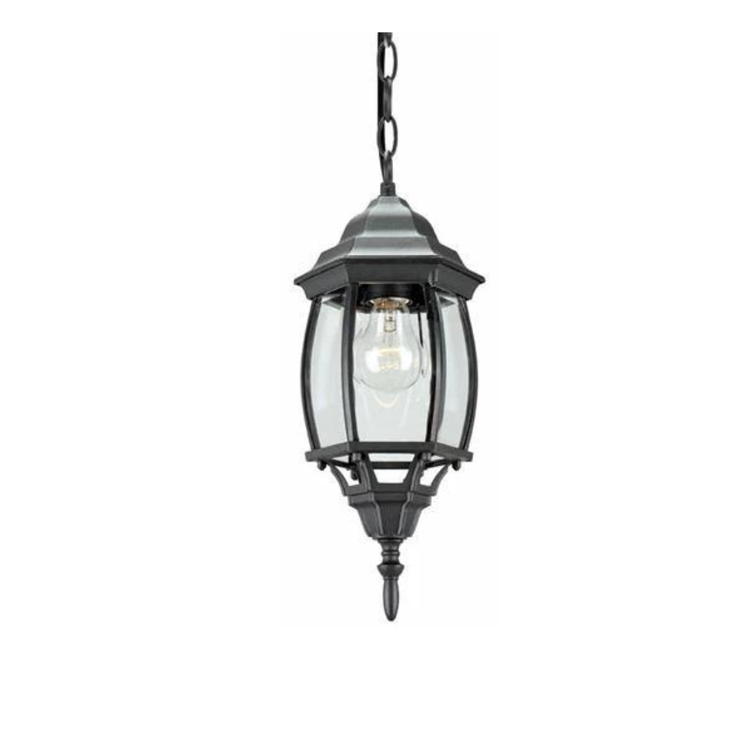 Classic Outdoor Pendant Light Black