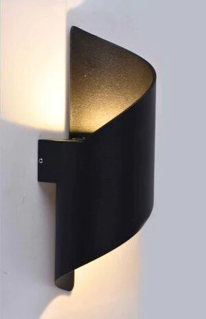 Ultra Modern Spiral Outdoor Wall Sconce LED 3000K Black