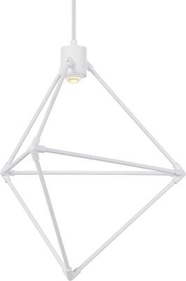 Candora Contemporary Geometric LED Chandelier - White