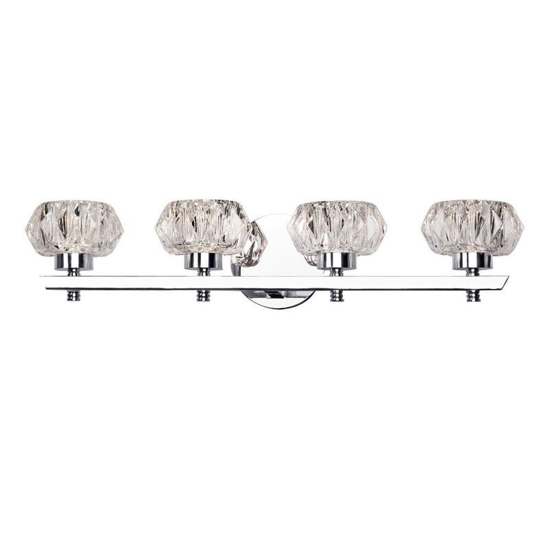 Basin 4-Light 22" Crystal Cut Glass Vanity LED Basin 4-Light 22" Crystal Cut Glass Vanity LED