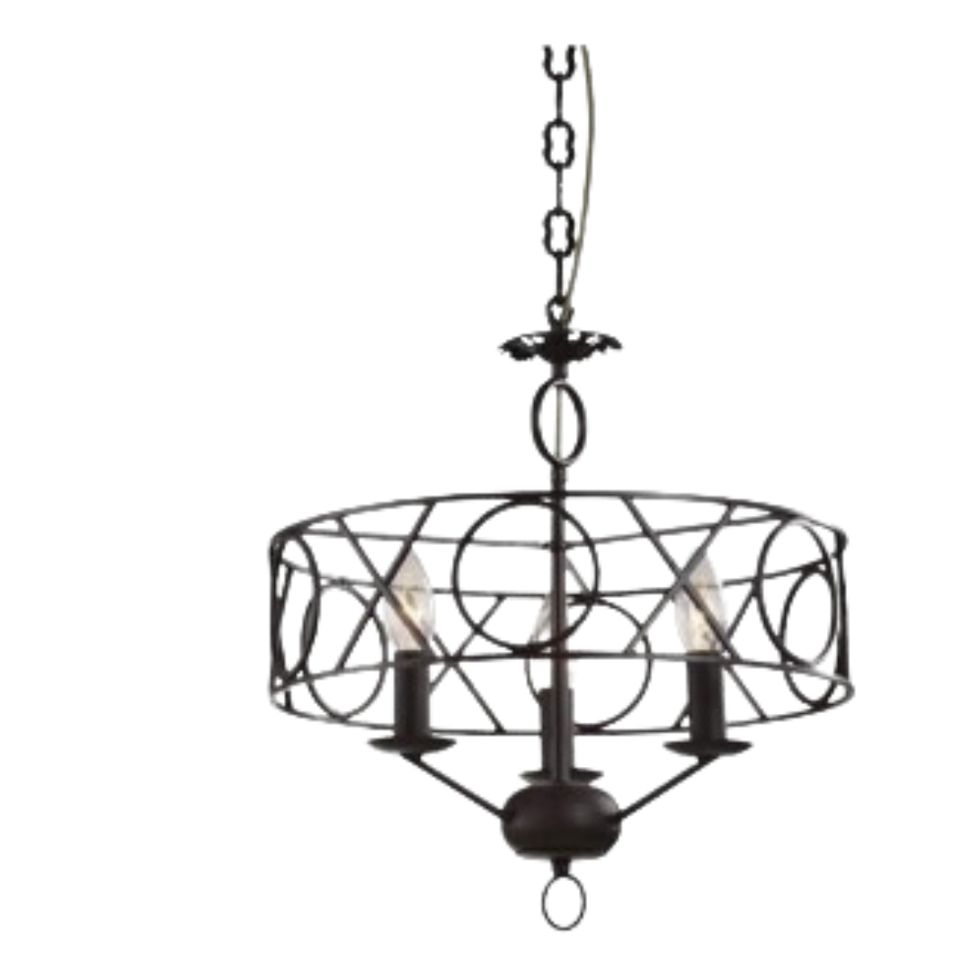 3-Light Chandelier Bronze 3-Light Chandelier Bronze