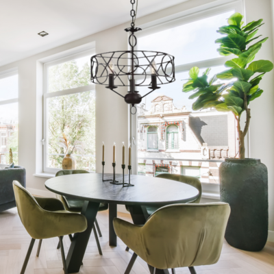 3-Light Chandelier Bronze