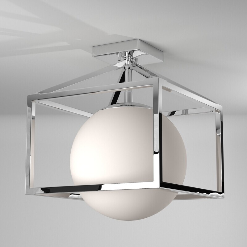 Eclipse 1-Light Semi-Flush Mount Polished Nickel