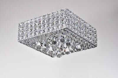 Stunning Glam 4-Light Ceiling Light Chrome with Crystal Accents