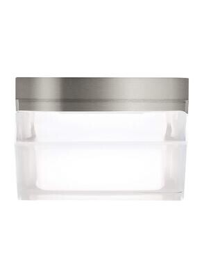 Boxie 1-Light Ultra Modern Flush Mount Satin Nickel