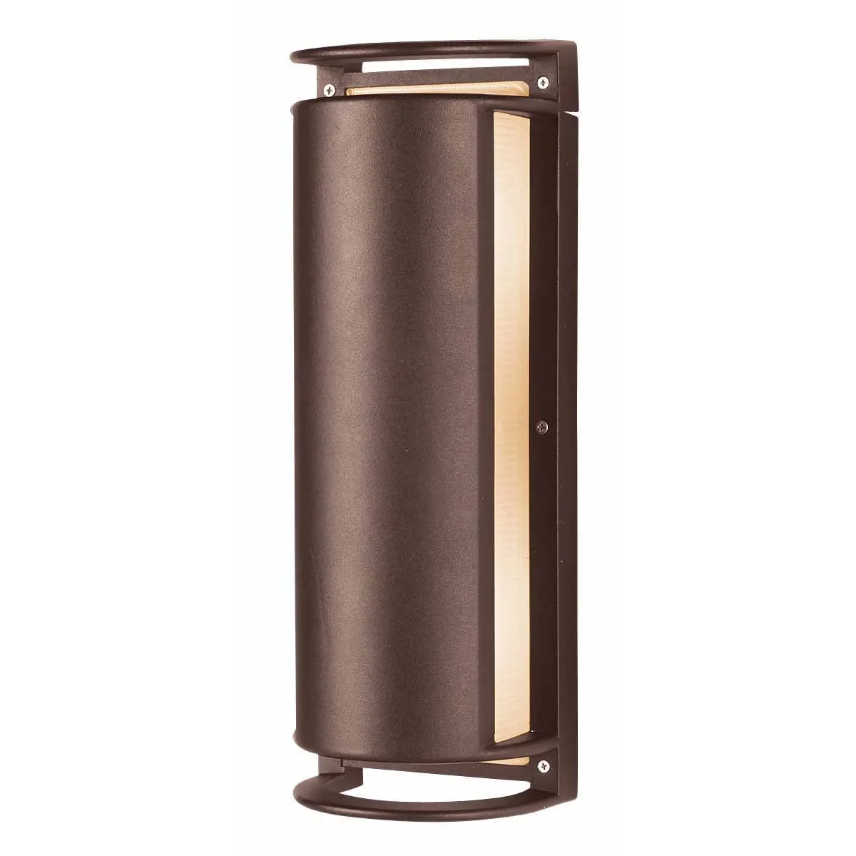 Poseidon Outdoor 17" 2-Light Wall Light Bronze with Ribbed Frosted Glass